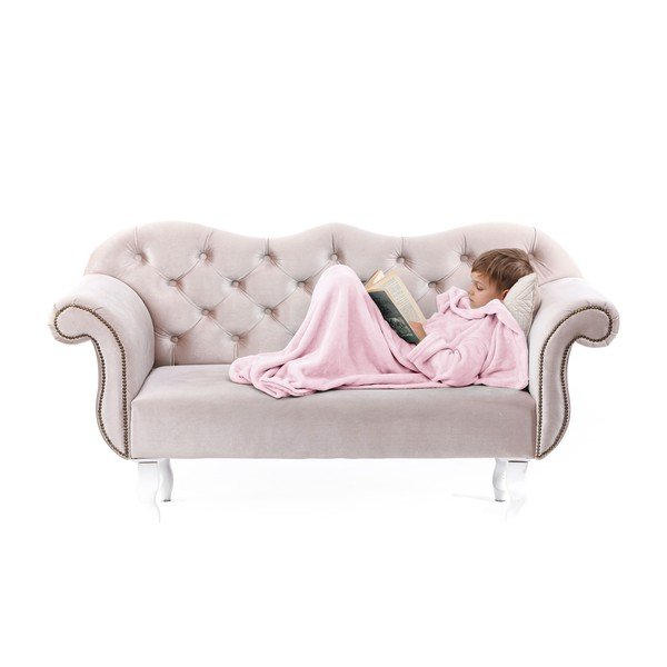 Lazykids rózsaszín gyermek TV-nézős takaró ujjakkal - DecoKing-image-4