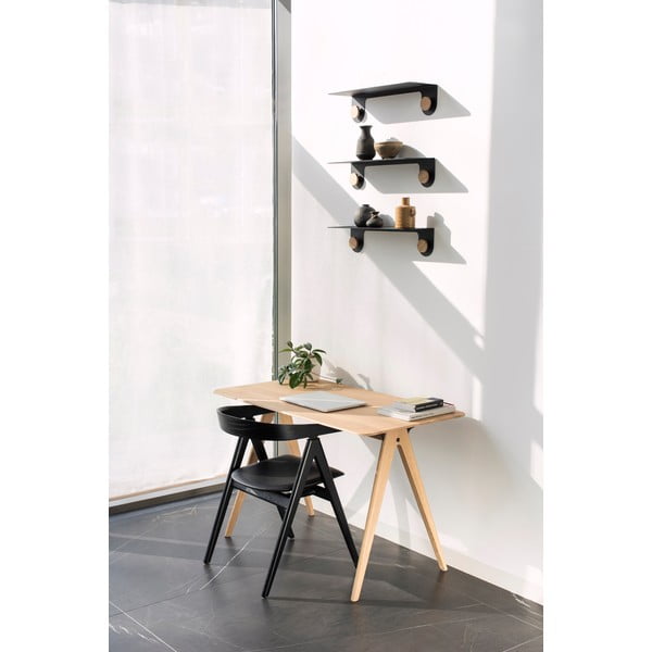 Tölgyfa íróasztal 60x120 cm Ava – Gazzda-image-1