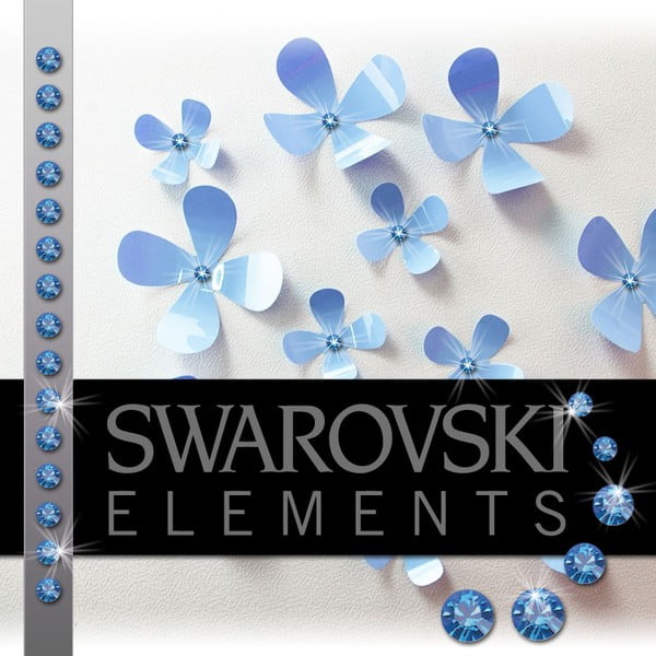 Sapphire falra ragasztható swarovski kristályok, 15 részes - Fanastick