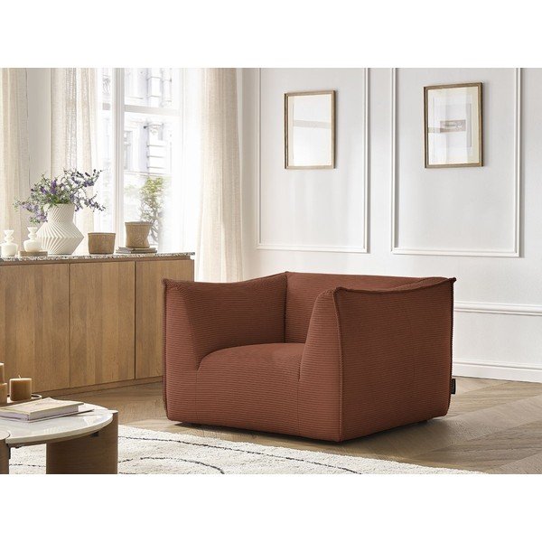 Narancssárga kordbársony fotel Giorgia – Bobochic Paris-image-1