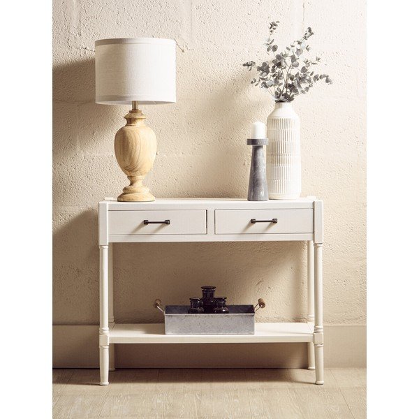 Fehér borovi fenyő konzolasztal 35x91 cm Heritage – Premier Housewares-image-1