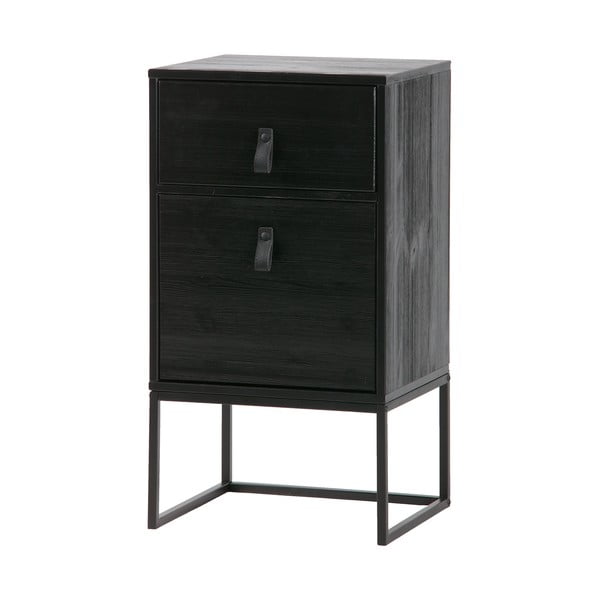 Zola fekete fiókos éjjeliszekrény ajtóval - WOOOD-image-2