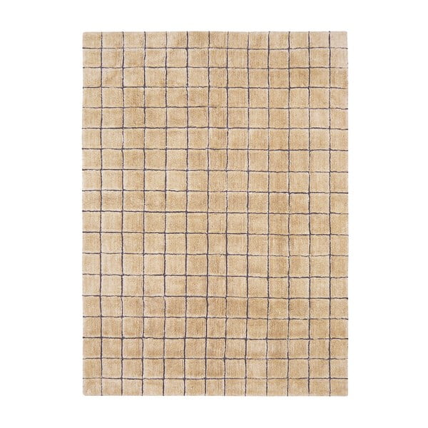 Borostyán színű kézi szövésű gyapjú szőnyeg 230x300 cm Mosaic Amber – Lorena Canals