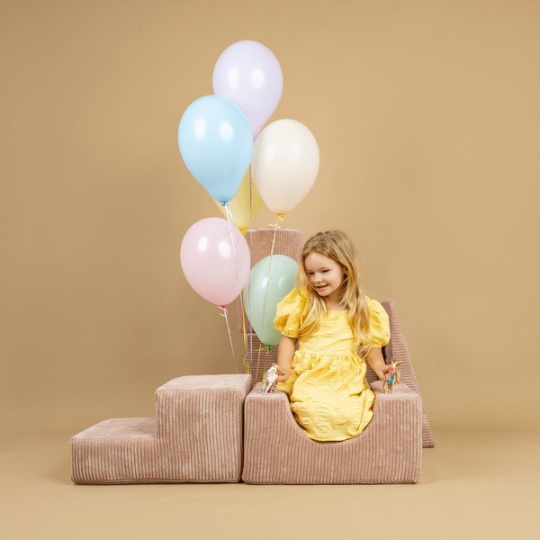 Khaki kordbársony habszivacs játszótér 5 db-os magasság 30 cm 250x45 cm Montessori – Meowbaby-image-1