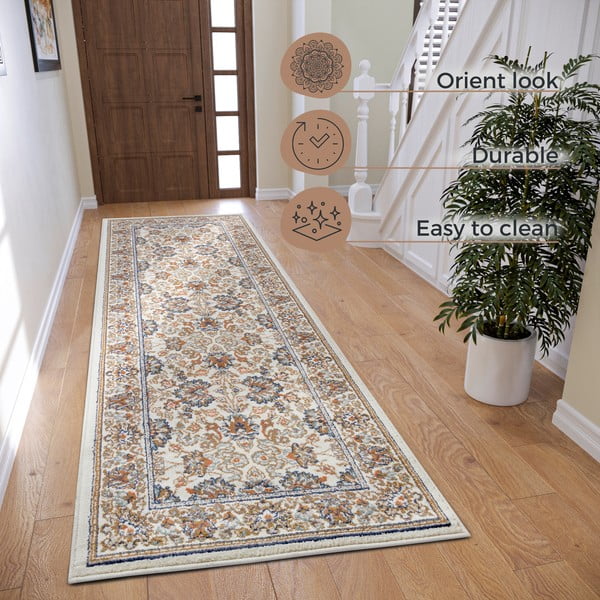 Krémszínű futószőnyeg 80x240 cm Orient Saraceni – Hanse Home-image-4