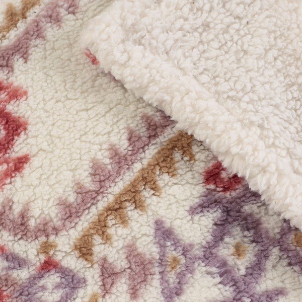 Natúr színű takaró 240x200 cm Navajo Fleece – Catherine Lansfield-image-3
