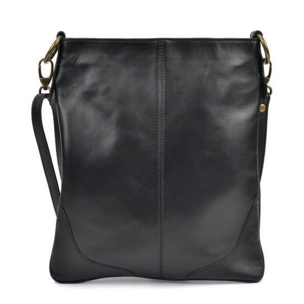 Luro fekete bőr válltáska - Mangotti Bags