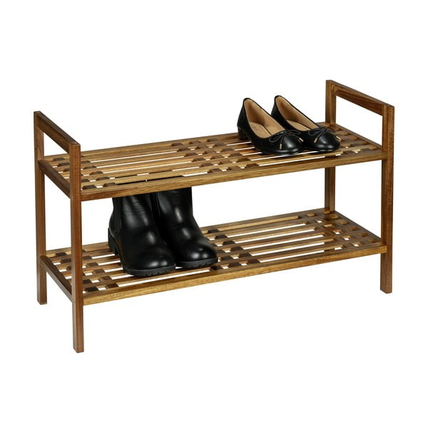 Natúr színű akácfa cipőtartó állvány 69x40,5x27 cm Fondi – Wenko-image-2