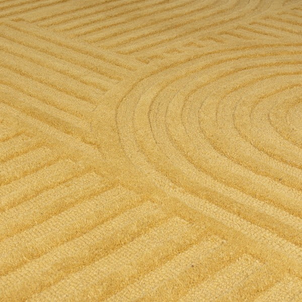 Zen Garden sárga gyapjú szőnyeg, 160 x 230 cm - Flair Rugs-image-4