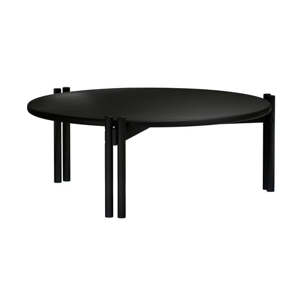 Fekete borovi fenyő kerek dohányzóasztal ø 80 cm Sticks – Karup Design-image-3