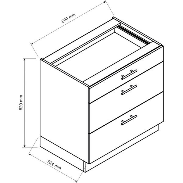 Alsó konyhaszekrény (szélesség 80 cm) Aden – STOLKAR-image-2