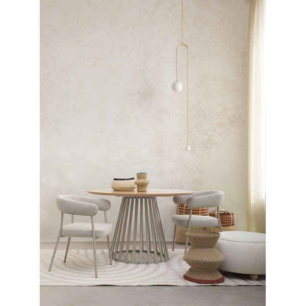 Krémszínű buklé puff Irisha – Bizzotto-image-1