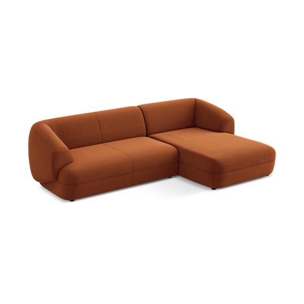 Narancssárga bársony sarokkanapé (jobb oldali) Moana – Makamii-image-2