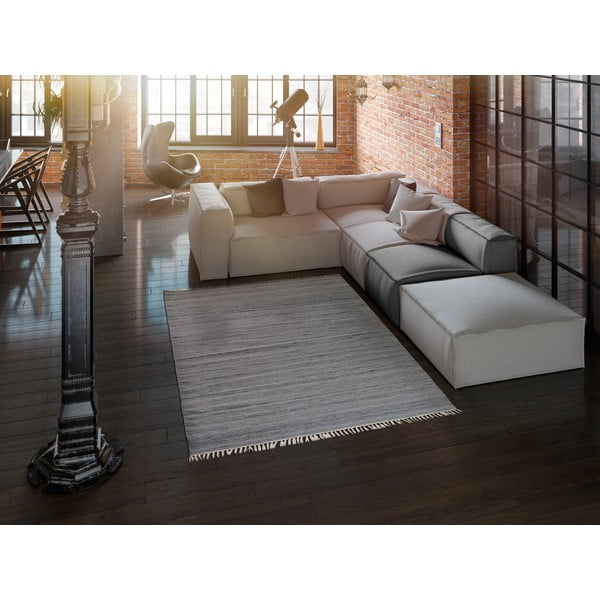 Liso sötétszürke kültéri szőnyeg újrahasznosított műanyagból, 160 x 230 cm - Universal-image-1