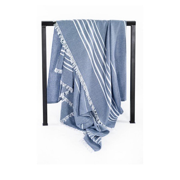 Kék pamut takaró 150x200 cm Solene – Tiseco Home Studio-image-3