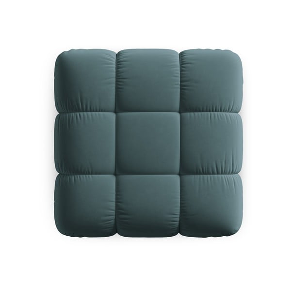 Petróleumkék bársony lábtartó Bellis – Micadoni Home-image-4