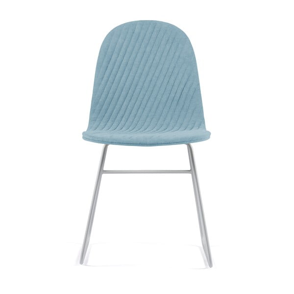 Mannequin V Stripe világoskék szék fém lábakkal - Iker