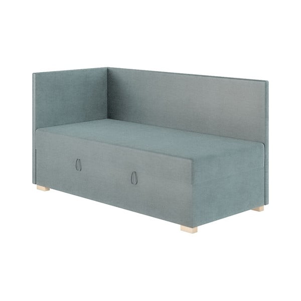 Kék sarok ágyneműtartós gyerekágy matraccal 90x200 cm Flexi – Ghado-image-3