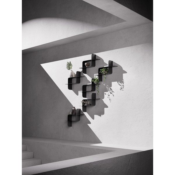 Matt fekete többszintes acél polc készlet 2 db-os 62 cm Montage – Umbra-image-4