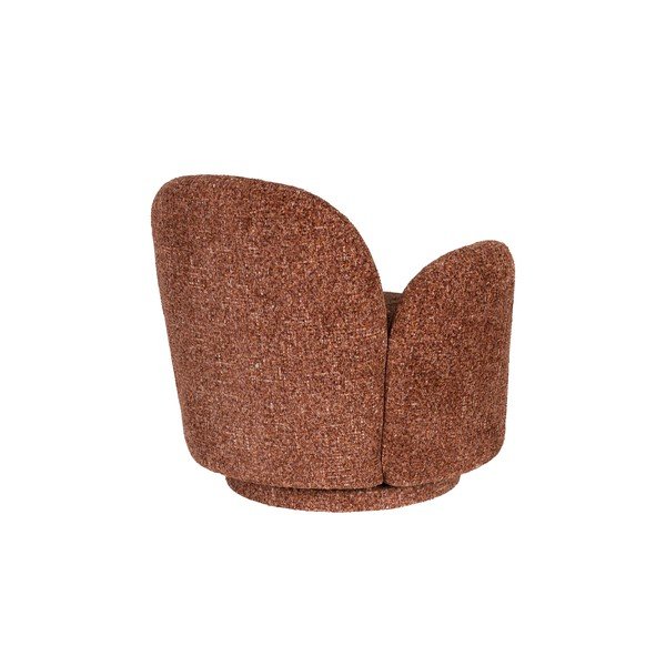 Piros forgó zsenília fotel Rose – Dutchbone-image-4