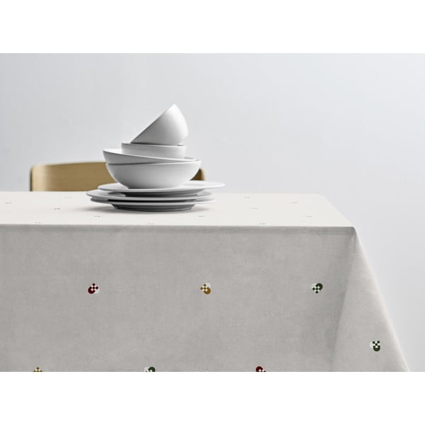 Pamut asztalterítő ø 180 cm Hearts Embloidery – Södahl-image-1