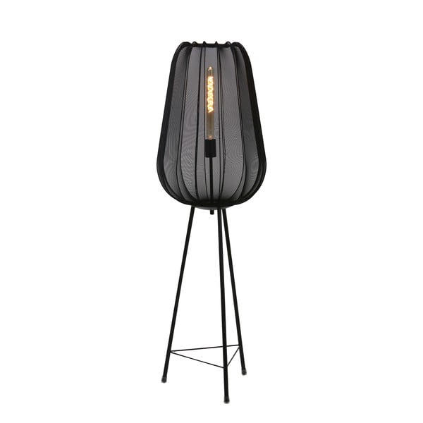 Fekete állólámpa (magasság 132 cm) Plumeria – Light & Living