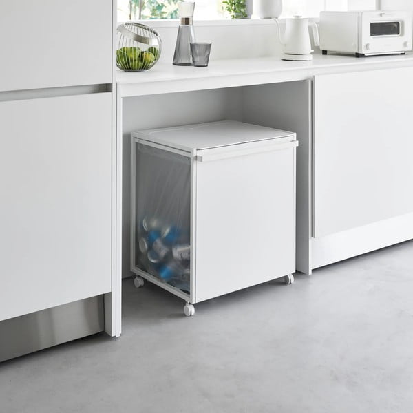 Fehér fém szelektív szemetes Tower – YAMAZAKI-image-4