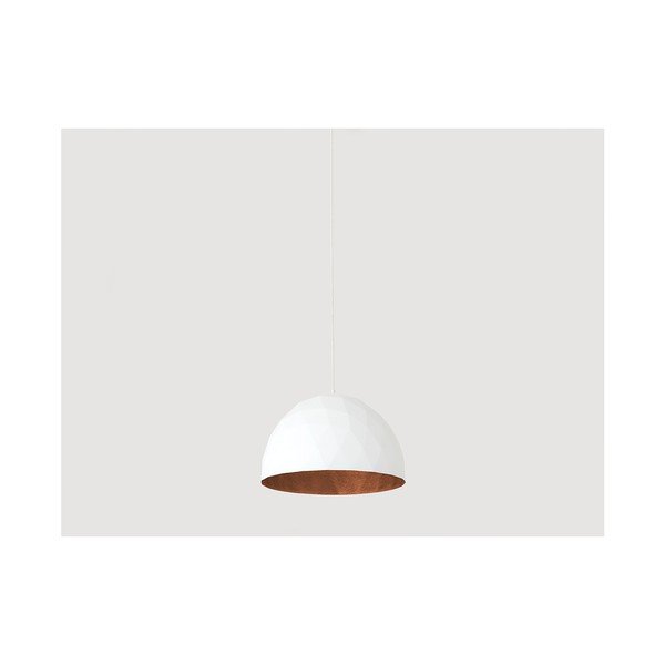Leonard fehér függőlámpa rézszínű részletekkel, ø 35 cm - Custom Form-image-1