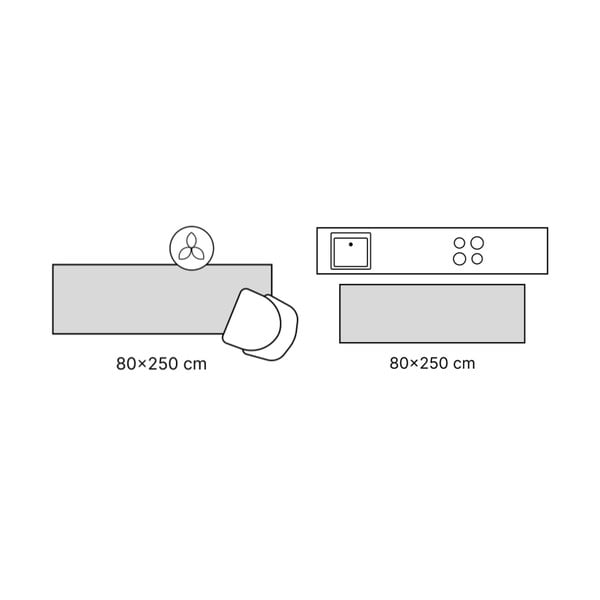 Világosszürke futószőnyeg 80x250 cm Life – Ayyildiz Carpets-image-3