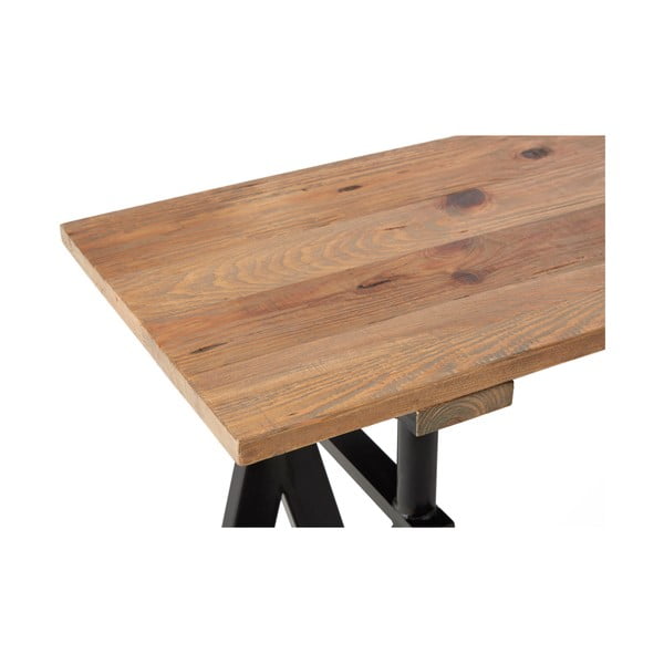 Natúr színű konzolasztal borovi fenyő asztallappal 45x130 cm Hampstead – Premier Housewares-image-4