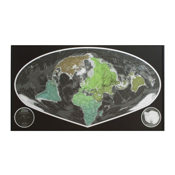 Future Map zöld szélesvásznú térkép, 101 x 58 cm - The Future Mapping Company