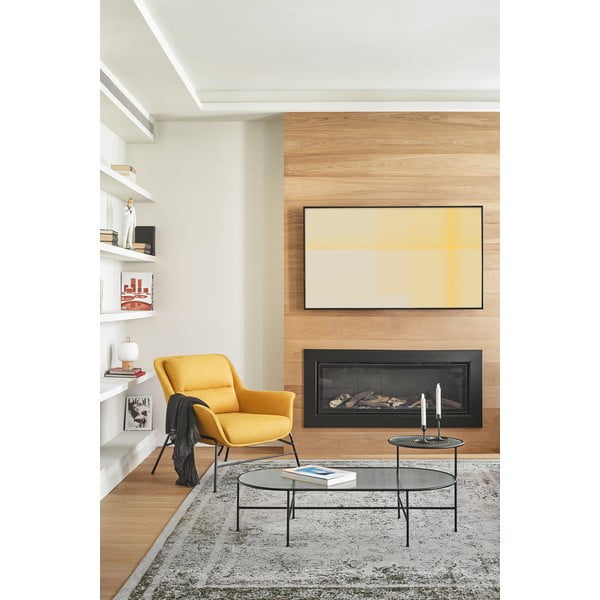 Nix fekete dohányzóasztal üveg asztallappal - Teulat-image-3