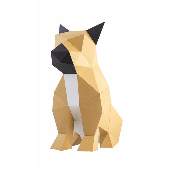 Buldog kreatív hajtogatható papírfigura - Papertime-image-2