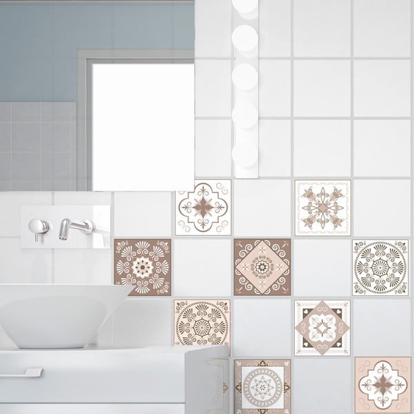 Ezeiza 15 db-os dekoratív falmatrica szett, 15 x 15 cm - Ambiance-image-3