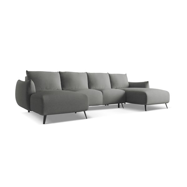 Világosszürke sarokkanapé Malie – Makamii-image-2