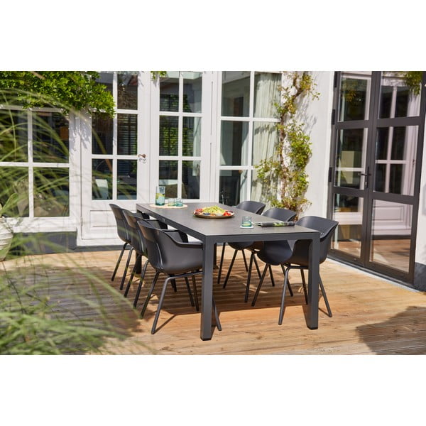 Sötétszürke műanyag kerti szék szett 2 db-os Jill Rondo – Hartman-image-1