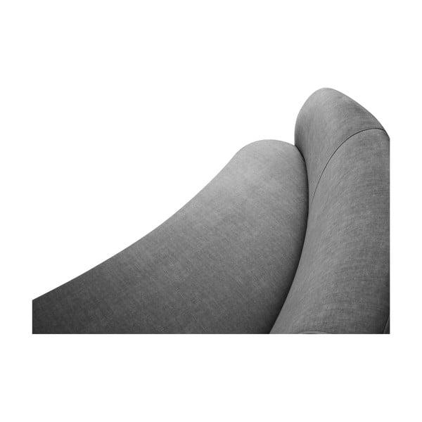 Debbie szürke bársony aszimmetrikus kanapé, jobb oldali - Mazzini Sofas-image-4