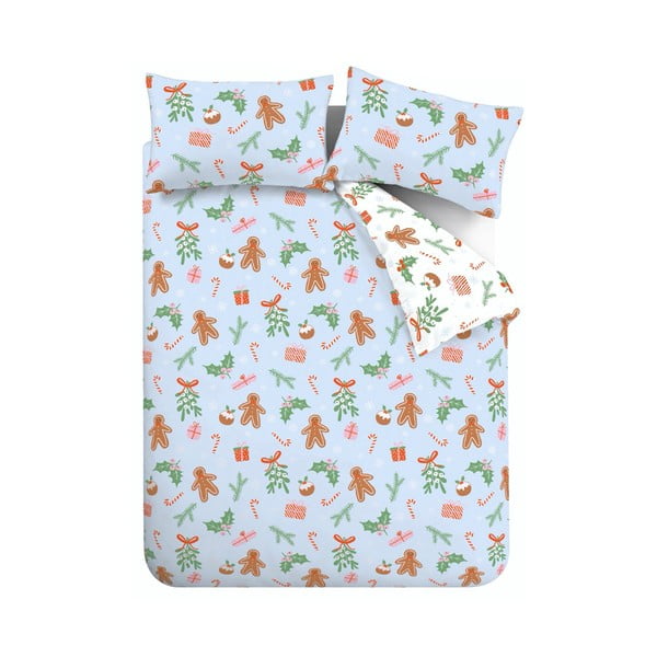 Kék kétszemélyes-hosszabbított mikroszálas ágyneműhuzat 230x220 cm Gingerbread – Catherine Lansfield