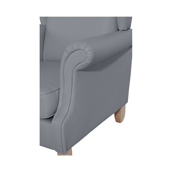 Verita Leather Gray szürke műbőr füles fotel - Max Winzer-image-2