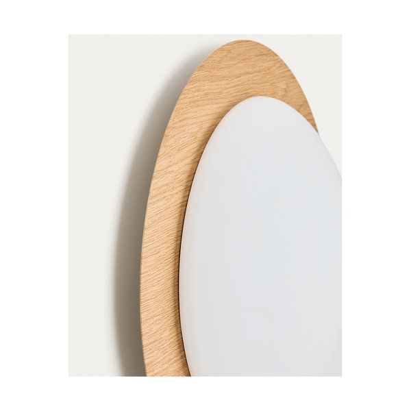 Natúr színű fém LED fali lámpa ø 40 cm Novae – Kave Home-image-3