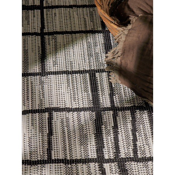 Fekete-krémszínű kerek kültéri-beltéri szőnyeg ø 200 cm Haringey Crouch – Ted Baker-image-2