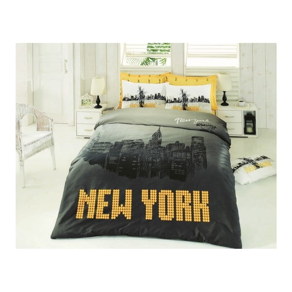 New York ágyneműhuzat-garnitúra lepedővel, 200 x 220 cm