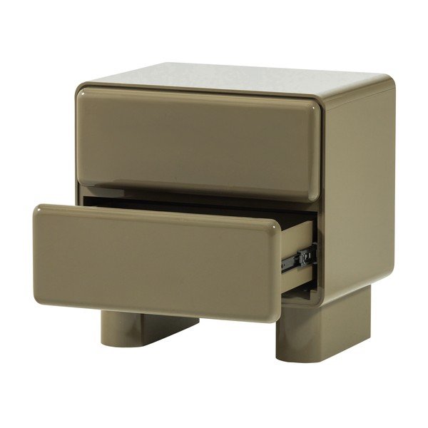 Zöld fényes éjjeliszekrény Lustra – WOOOD-image-4