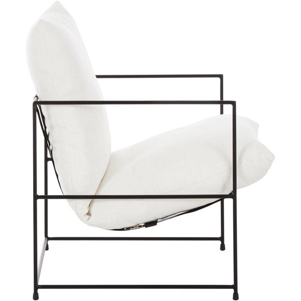 Fehér fotel fém vázzal Wayne - Westwing Collection-image-2