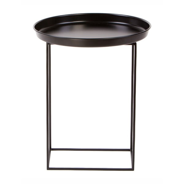 Ramme fekete fém tárolóasztal, ⌀ 43 cm - Nørdifra