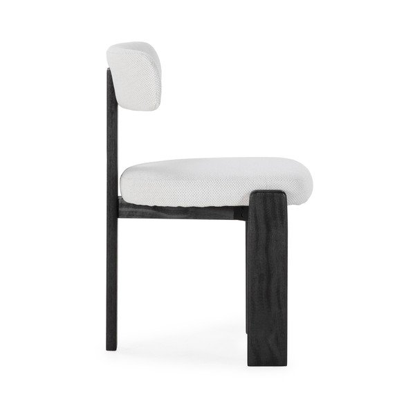 Fekete-világosszürke kárpitozott étkezőszék szett 2 db-os Nadia – MOME-image-1