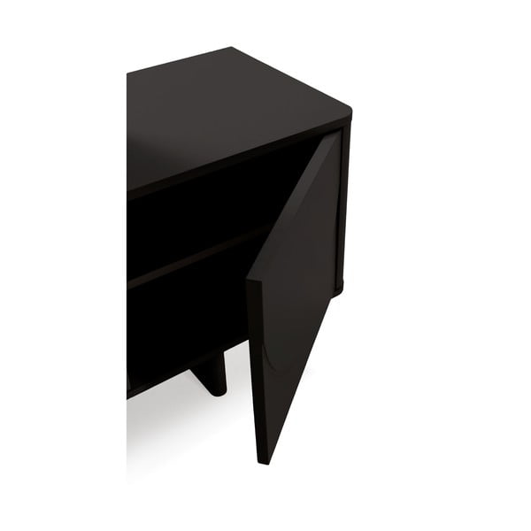 Fekete TV-állvány 180x55x40 cm Solei – MOME-image-3