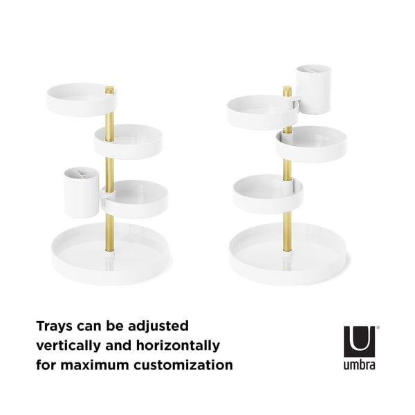 Fehér műanyag fürdőszobai rendszerező kozmetikumokhoz Pirouette – Umbra-image-3