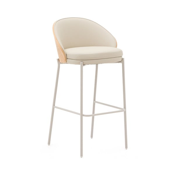 Bézs-natúr színű bárszék (ülésmagasság 77 cm) Eamy – Kave Home