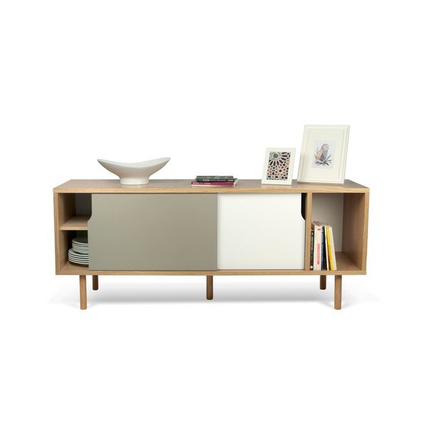 Dann Oak fehér-szürke komód - TemaHome-image-2